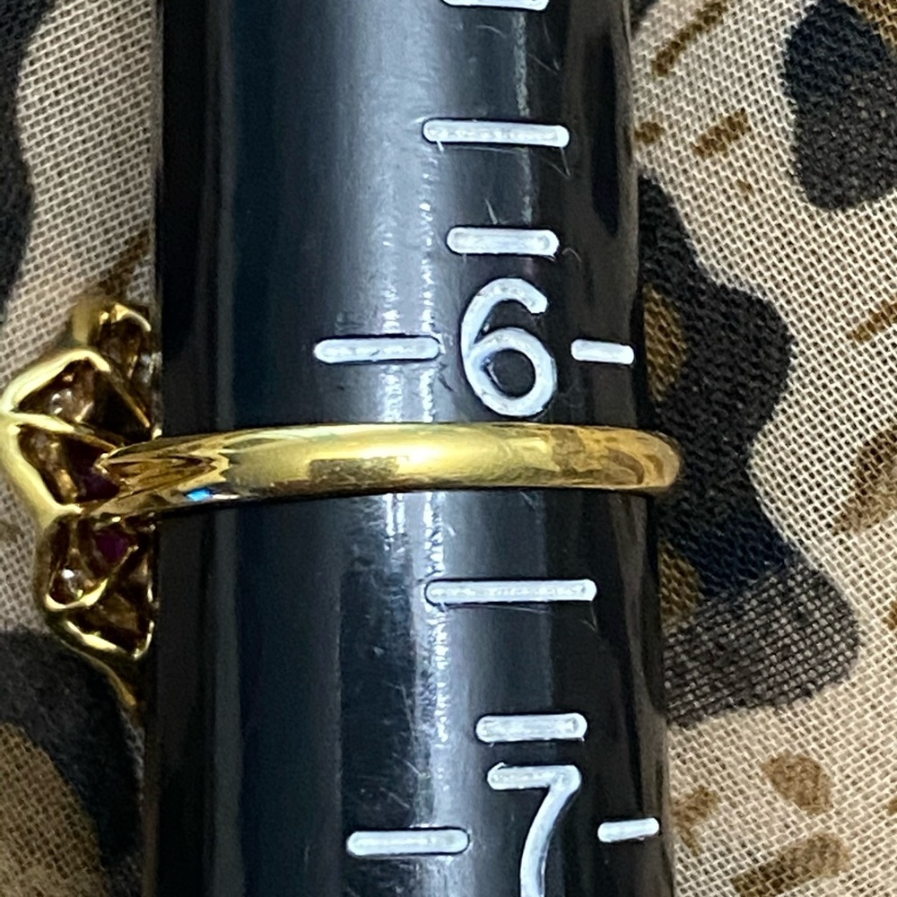 Pear Shaped Ruby With Diamonds Ring - image 3